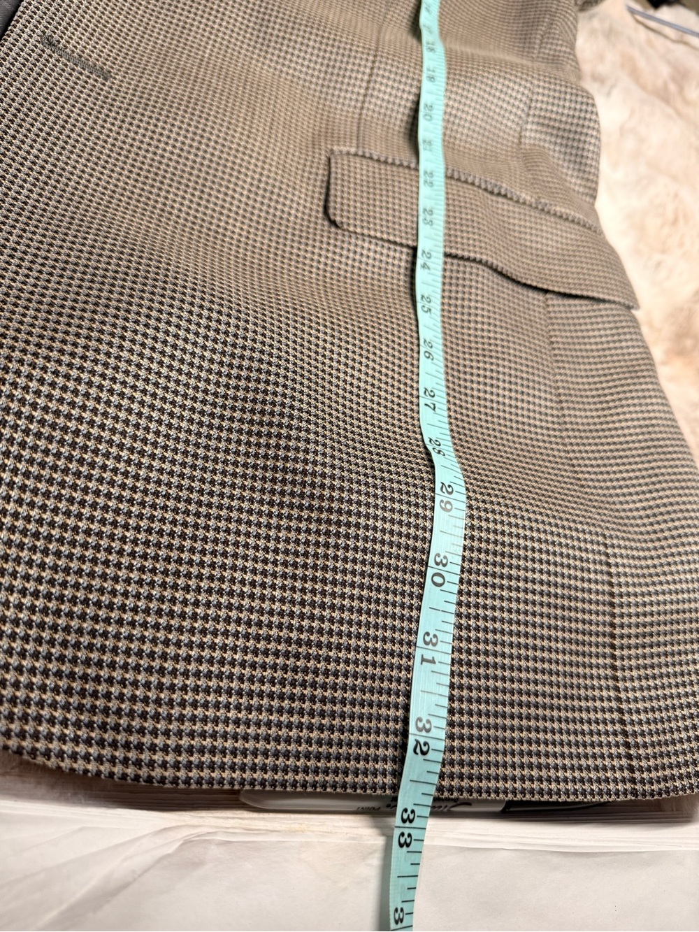 Joseph Abboud Collection Sport Coat Blazer Houndstooth Wool/Silk USA Men’s 42L - Picture 7 of 8